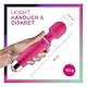 Vibrator für Frauen - Leises und Starkes Massagegerät + Akku - Sexspielzeug mit 20 Vibrationsmuster und 8 Geschwindigkeitsstufen - Kabelloser Dildo für Klitoris, G Spot - Lovely Wand (Rosa)