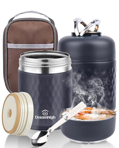 Dreamhigh® 700ml Thermobehälter für Essen, Edelstahl Warmhaltebehälter...