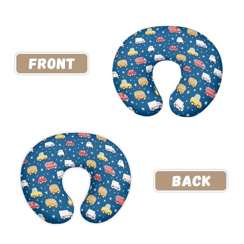 Image of Cute Car Nursing Pillow Cover Lightweight Breathable Pillow Cover for Infant Snug, Stretchy Neutral Breastfeeding Pillow Cover