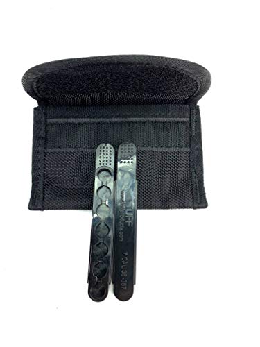 TUFF Black Quick Strips Help to Speed Your Revolver Reloads .Pouch Included. Fits 7 Round .357,.38,.40SW,3.8mm - TUFF