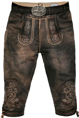 Pantalon traditionnel en cuir de chèvre confortable pour morphologies fortes