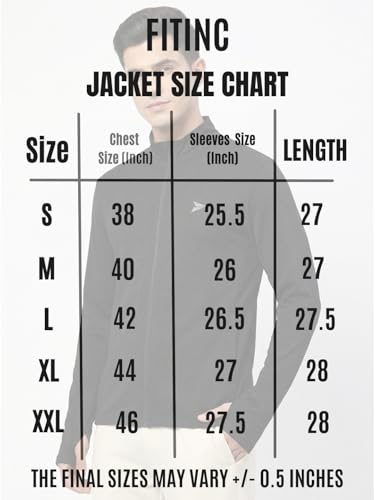 Image of FITINC Sportswear Sunscreen Jacket for Men | Anti-UV Sun Protection, Thumb Hole & CoolRush Tech - Gym, Running & Outdoor Activewear