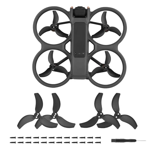 8Pcs Avata 2 Propellers Accessories, Replacement Blades Prop with Screws Tool for Avata 2 fly more kit(8 Pcs Black)