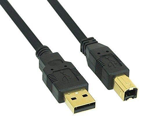 SM-PC® USB 2.0 Kabel, A an B, schwarz, Kontakte vergoldet, 10m Drucker #496