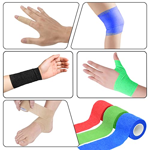 Twavang HHBSAB03 6 Pack 2 Inches Self Adhesive Bandage Wrap Breathable Cohesive Bandage Elastic Tape thumb #4