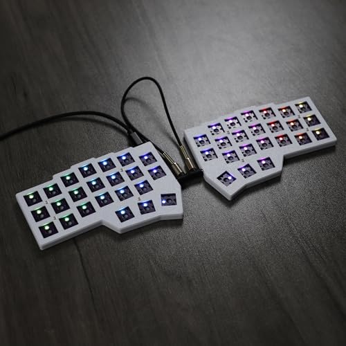 Clavier hotswap profil bas Corne V4.1 YMDK split mécanique 46 touches RGB en PLA
