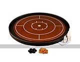 crokinole jeu Glossy steamed finish with several finishes for the leatherette ditch and playing surface available