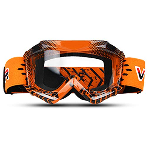 June Sports Motorbike Goggle Glasses Kids Teens Youth Motorcycle Goggles Cycling Clear Vision Uv Protection Dust Wind Proof Motocross Dirtbike Racing Dirt Bike Goggle Children Orange Kg4 #TOP7