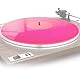 WOOXGEHM Acryl Plattenspielermatte für 12 Zoll Plattenspieler, Geräuscharme, Antistatische Rutschmatte, Acryl Schallplattenteller Slipmat (Transparentes Rosa)