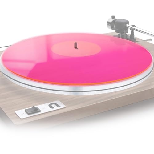 Tapis de plateau tournant acrylique 12 pouces rose haute densité pour audiophile exigeant