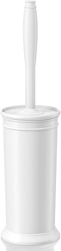 Vista 9 de UPTRONIC Cepillo de inodoro, cepillo para inodoro con mango extra largo, cerdas duraderas, limpiador de inodoro y soporte cubierto para limpieza