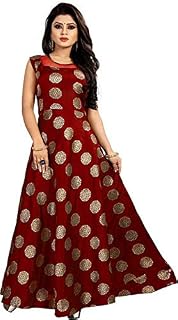 Jacquard Stitched Floor Length Ethnic Gown