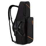 Chehery Alto Saxophone Case Gig Bag 20mm Padded Light Carry Bag (Black)