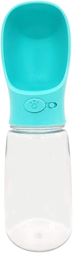 Mr. Peanut's H2OGO Dispensador portátil de botellas de agua para mascotas (19 onzas, azul)