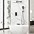Bietor Shower System with Tub Spout, Wall Mounted Tub Shower Faucet Set for Bathroom, with 10" Rain Shower Head and 4-Setting Handheld Shower Head, Matte Black