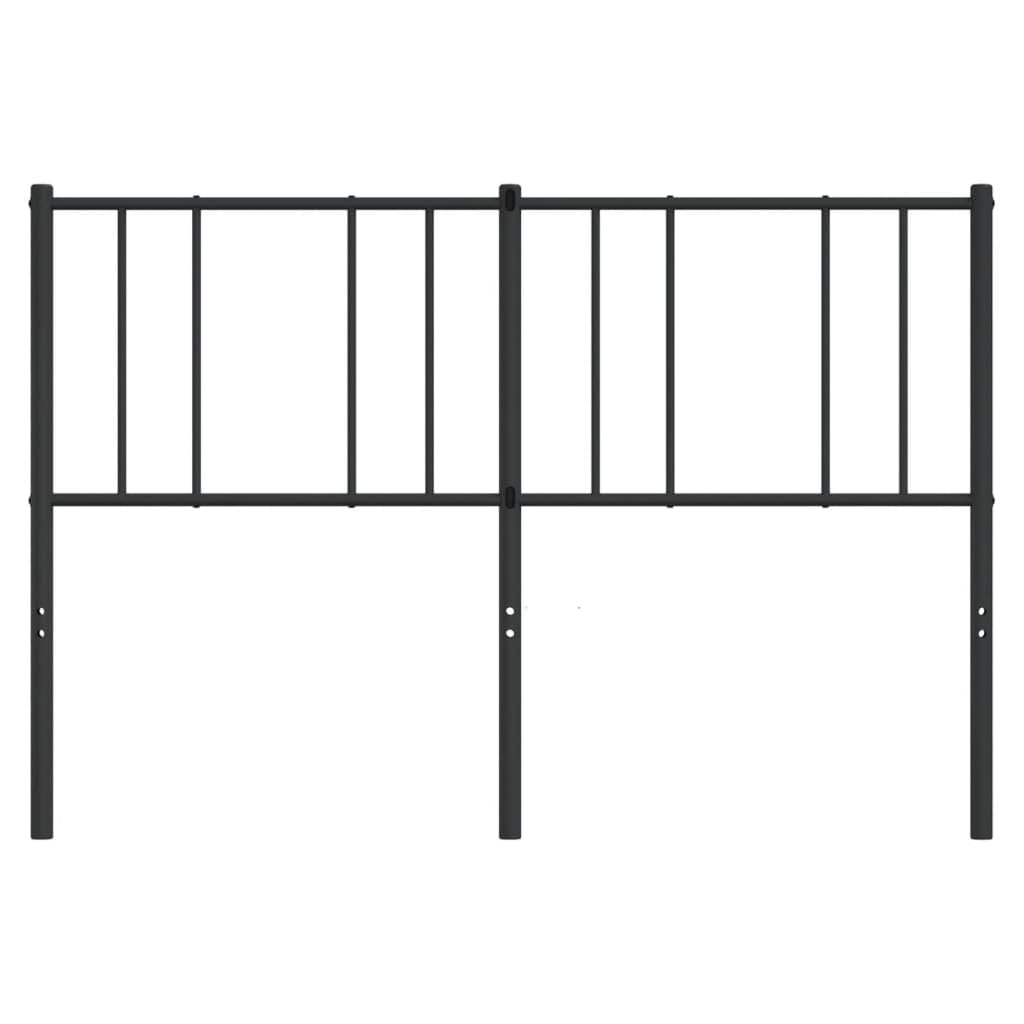Genérico Cabecero de Metal Negro 135 cm,Mobiliario,Camas y Accesorios,Cabeceros y pies de cama-352512