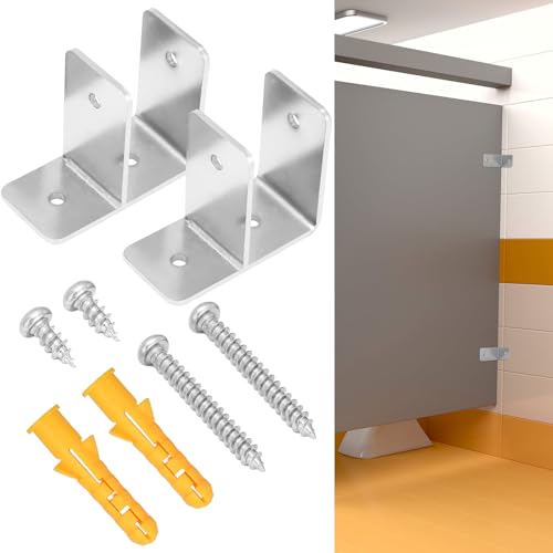 Blulu 2 Pack One Ear Bathroom Partition Hardware Wall Bracket