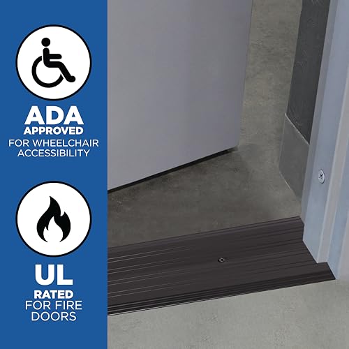 M-D Building Products 69816 Aluminum Commercial Flat-Profile Threshold: Durable and Sleek Entryway Access Solution Draft Protection (6 in. x 1/4 in. x 36 in) (Bronze) by M-D Building Products - Image 3