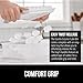 GORILLA GRIP BPA-Free Easy Release Ice Cube Tray for Freezer, Make Lots of Ice, 56 Cubes Total, Kit Includes 2 Stackable Leakproof Trays with Lid and Soft Handle Grips, Scooper, Bin, For Coffee, Gray