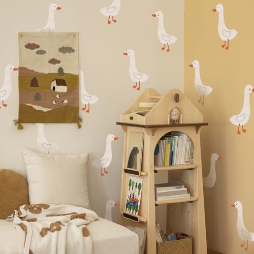 Vinilos decorativos de vinilo para pared en forma de gansos adorables miniatura 4