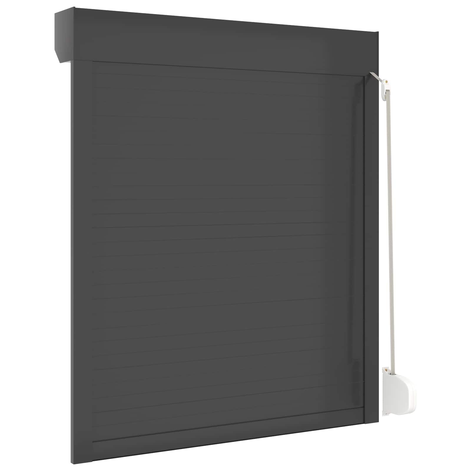 Store enrouleur anthracite 100 x 120 cm en aluminium et polyuréthane pour fenêtre - Protection contre les regards indiscrets et la chaleur - Utilisation manuelle
