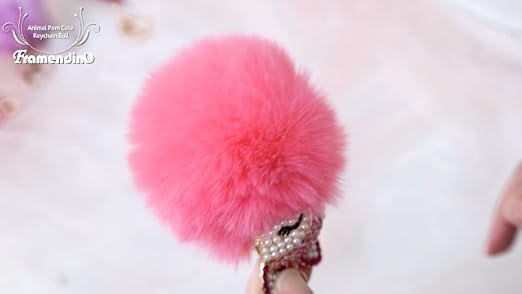 YILINXI Key Fob Cover With Pom Pom Keychain For Honda 5-Button Smart Keys - Soft TPU Case, Pink, Women's Gift - View #9