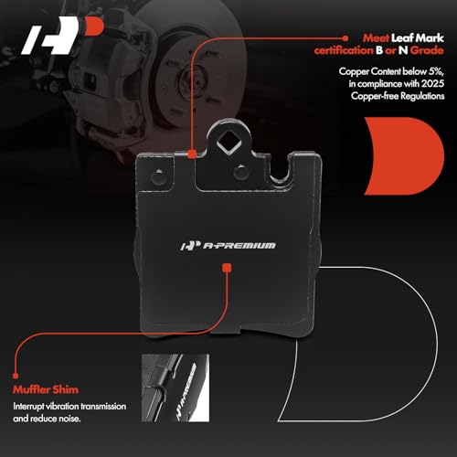 A-Premium Rear Ceramic Brake Pads Compatible with Mercedes-Benz by A-Premium - Used condition - Image 2