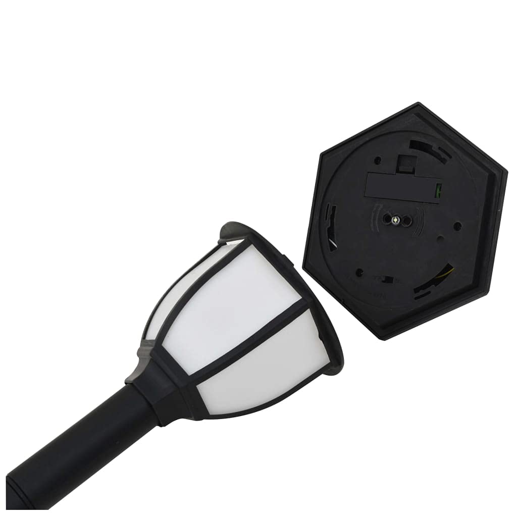 vidaXL 6x Solar Außenleuchte LED Solarlampe Gartenlampe Außenlampe Solarleuchte Gartenleuchte Beleuchtung Leuchte Lampe Garten Schwarz