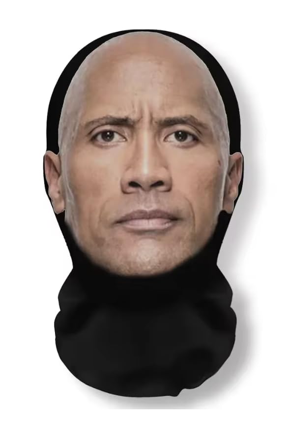Una maschera sciistica divertente e inquietante del volto di Dwayne Johnson, perfetta per ogni occasione o scherzo!