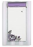 Vera Bradley Purple Floral Small Memo Clipboard with Lined Notepad, Lavender Meadow