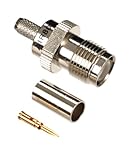 AIR802 Reverse-Polarity (RP) TNC Jack (Female) Crimp Connector for Cable Types CA195, RG58/141/142, Times Microwave's LMR195, Belden 8240/8219