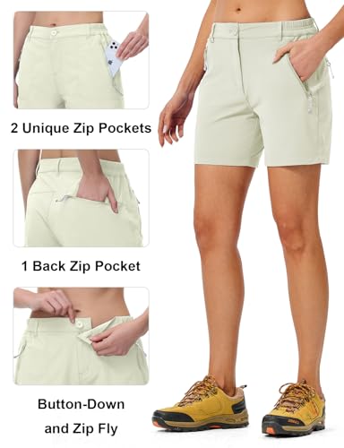Image of TBMPOY Women's 6 inch Hiking Cargo Shorts Quick Dry with Pockets Work Golf Short Lightweight Outdoor Active Summer for Women