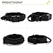 Huntvp taktisch Hundehalsband Verstellbar mit Kontrollgriff, aus Nylon, gepolstert, Metallschnalle, für Mittlere Große Hunde Jagd Training Freizeit Outdoor, Schwarz M