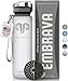 Embrava Best Sports Water Bottle - 32oz Large - Fast Flow, Flip Top Leak Proof Lid w/One Click Open - Non-Toxic BPA Free & Eco-Friendly Tritan Co-Polyester Plastic