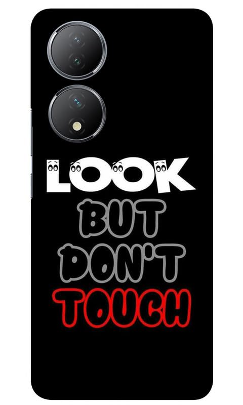 Next Door Enterprises Look BUT Don't Touch Back Cover for Vivo Y100 (Poly Carbonate | Black)
