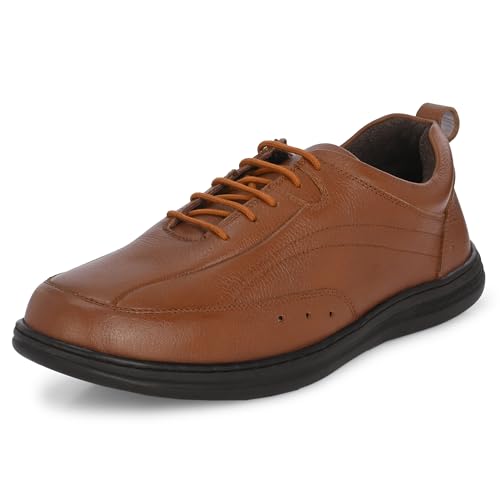 Image of Blue Leather by Centrino Genuine Leather Men's Formal Shoes | Cushioned Insole | Stylish Lace-Up | Durable & Leather Crafted | Uniform Dress Shoes | Perfect for Office Wear & Formal Dress (3986)