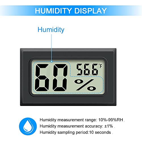 image for 2pack Mini Digital Hygrometer Thermometer, Indoor Humidity Monitor, Te