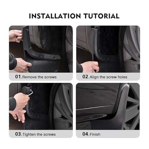 Guardabarros para coche Tesla Model S 2012-2016 que evitan daños de gravilla 3