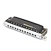 Produktbild JUN-STORE SENMIAO-TH. 12 Löcher Harmonika Chromatic 48 Tone Harfe Instrumente Mundharmonikas Mundharmonika Blues Musikinstrumente (Color : Black)