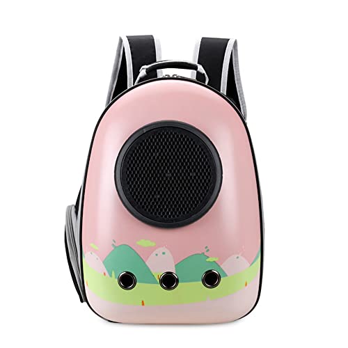 Junbec-Pet Cat Carriers Backpack,Theme Design Bubble Bag For Kitten And Puppies Under 12Lbs,Designed For Travel, Hiking, Walking,Camping& Outdoor Use (Pink Iceberg) #TOP7
