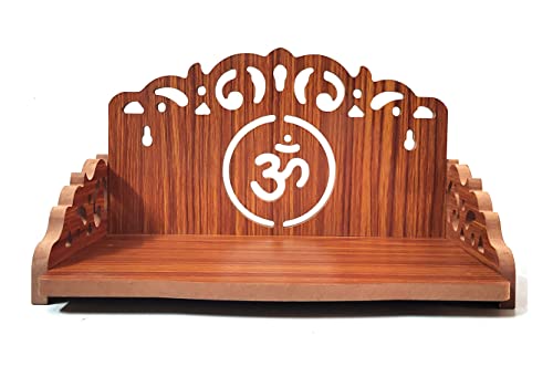 DIVOKAH® WDN_OMO - Piccolo tempio in legno compensato per casa, ufficio e negozio/da appendere alla parete/Sinhasan/Pooja mandir/Pooja Stand/Hindola (spessore compensato 8 mm)