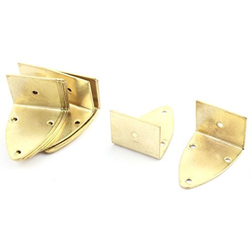 10Pcs Gold Tone Wall Mounting Photo Framing Angle Brackets 60x45x35mm