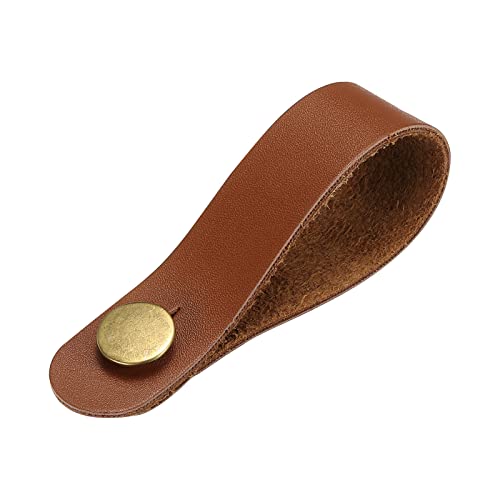 sourcing map Guitare Tête Sangles, Guitare Cuir Manche Adaptateur Sangles Cravate Marron pour Guitare