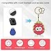 MC Fashion PU Leather Keychain Holder Case Compatible with AirTag, Cute Cat-themed GPS Tracker Case Charm Key Ring (Ginger Cat)