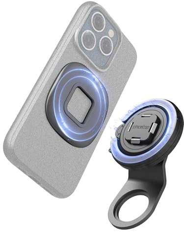 sincetop Bicicletta Cellulare Magnetico Supporto Serie Q [Quad] - Porta per Manubrio MTB e Ebike – Blocco e Rilascio Rapidi – Alluminio Portatelefono per MTB, Ebike e Bicicletta Stradale