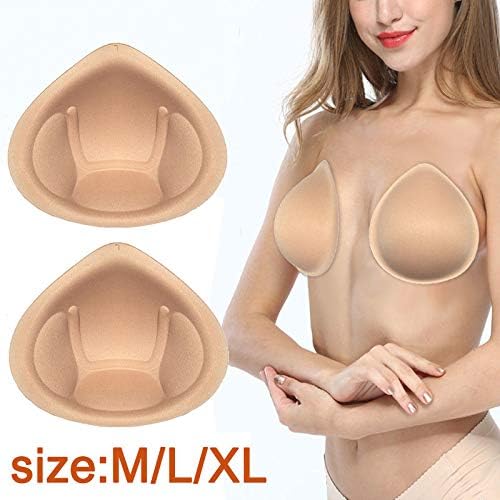kkhouse 1 Pair Realistic Strap Sponge Breast Forms Fake Boobs Enhancer Bra Padding Inserts for Swimsuits Crossdresser Cosplay