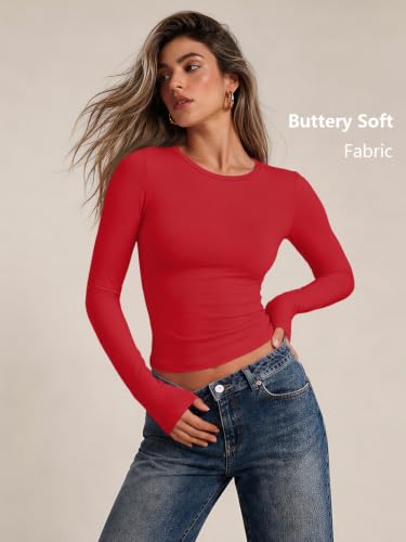 Image of Trendy Queen Womens Long Sleeve T Shirts Fall Fashion Basic Y2K Tops 2026