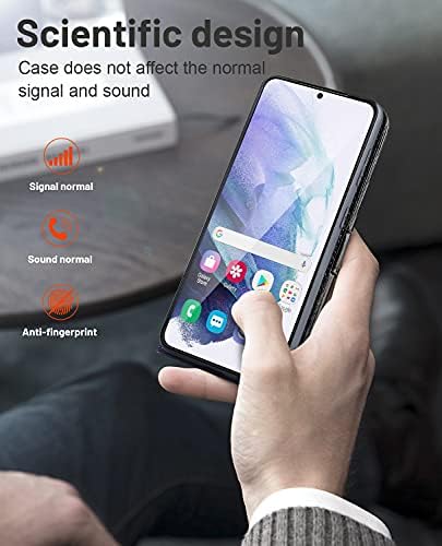 OCASE Samsung Galaxy S21 Ultra Case,PU Leather Flip Samsung S21 Ultra Retro Wallet 5G Case with S Pen Holder Shockproof Phone Cover Compatible for Samsung Galaxy S21 Ultra 6.8 Inch-Black