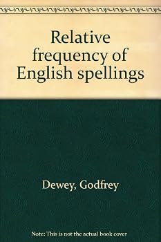 Hardcover Relative frequency of English spellings Book