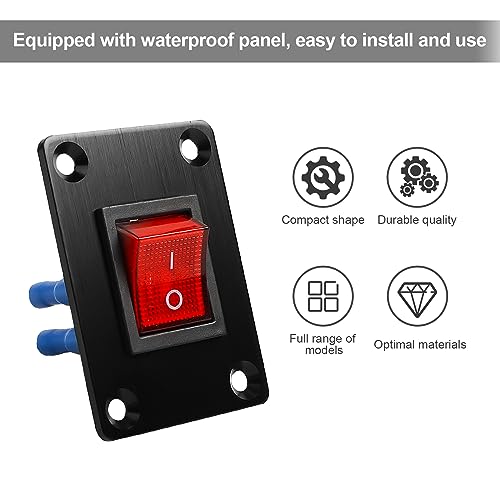 Guetneu XS-NZ-016-2 1Pcs Red Led Kcd4 Boat Rocker Switch 2-Position 4-Pin Dpst Panel Switch 16A 250Vac 20A 125Vac thumb #1